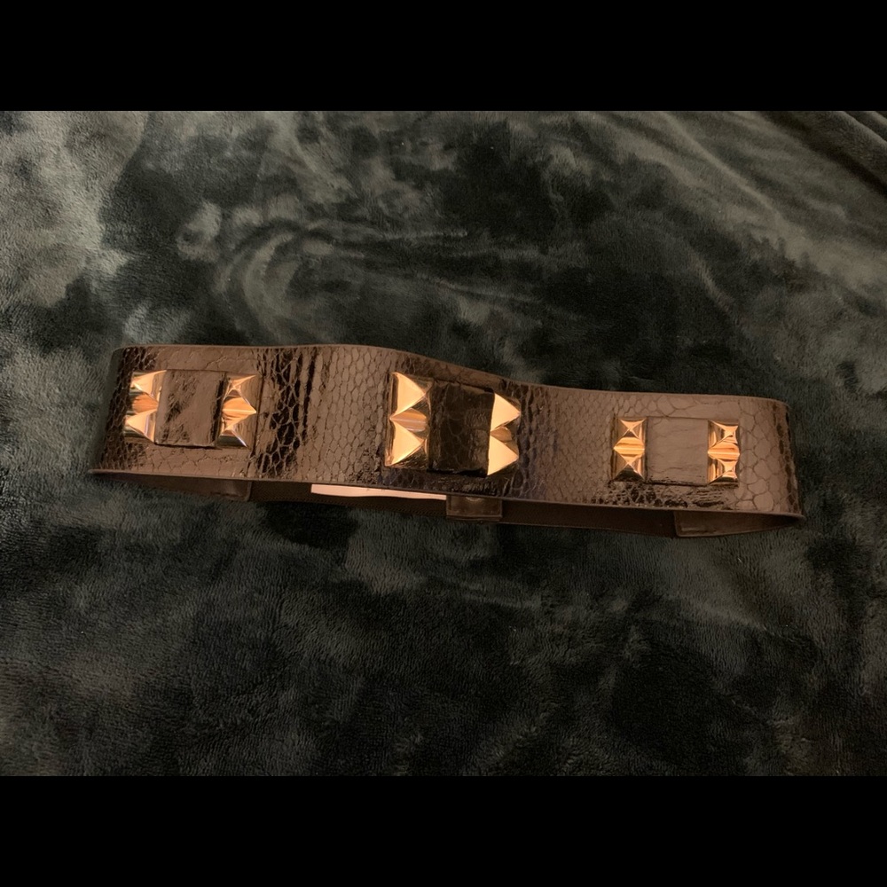 Bebe black and gold belt